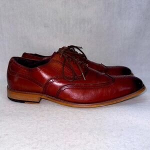 Men’s Stacy Adams Brown Leather Wingtip Oxford Dress Shoes size 9